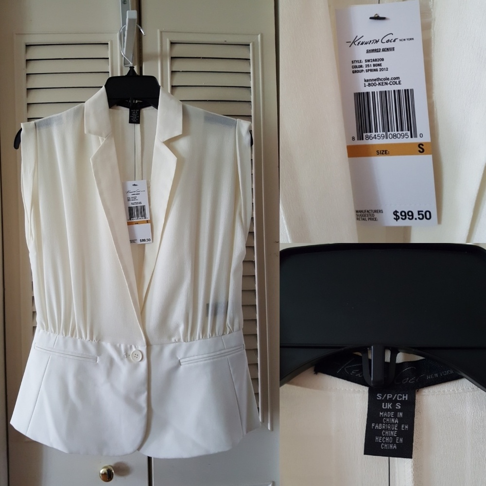 NWT Kenneth Cole sleeveless top. Immaculate!